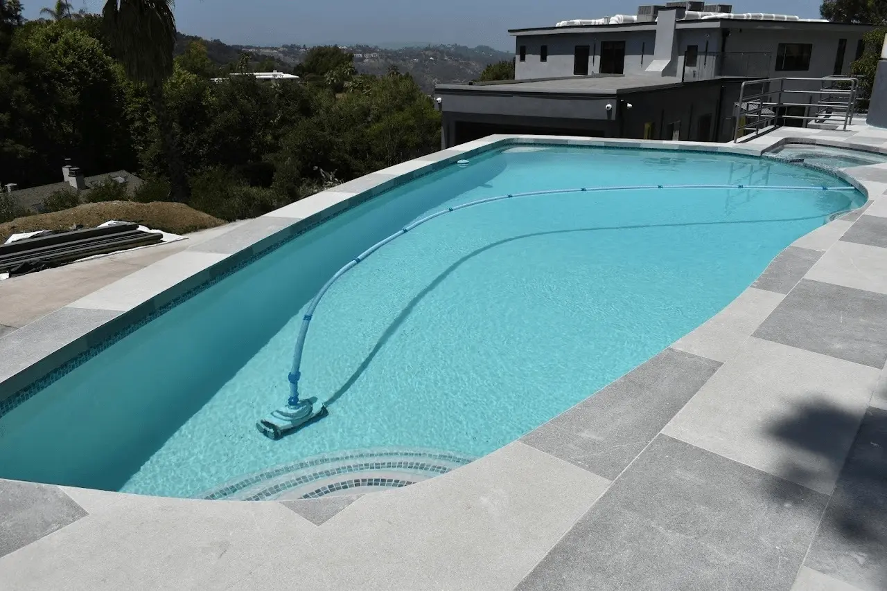 Custom swimming pool built by GWP Builders in Winnetka, CA